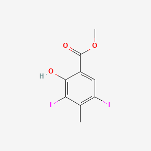 molecular formula C9H8I2O3 B8208052 Methyl 2-hydroxy-3,5-diiodo-4-methylbenzoate 