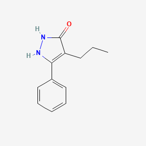 molecular formula C12H14N2O B8208114 5-Phenyl-4-propyl-1,2-dihydro-3H-pyrazol-3-one CAS No. 642462-45-1
