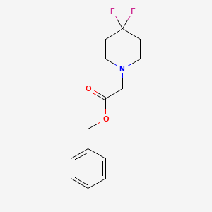 molecular formula C14H17F2NO2 B8208129 Benzyl 2-(4,4-difluoropiperidin-1-yl)acetate 