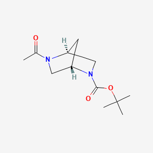 molecular formula C12H20N2O3 B8208142 tert-butyl (1S,4S)-5-acetyl-2,5-diazabicyclo[2.2.1]heptane-2-carboxylate 