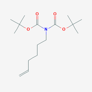 molecular formula C16H29NO4 B8208160 tert-Butyl N-[(tert-butoxy)carbonyl]-N-(hex-5-en-1-yl)carbamate 