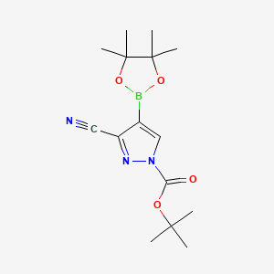 Tert-butyl 3-cyano-4-(4,4,5,5-tetramethyl-1,3,2-dioxaborolan-2-yl)pyrazole-1-carboxylate