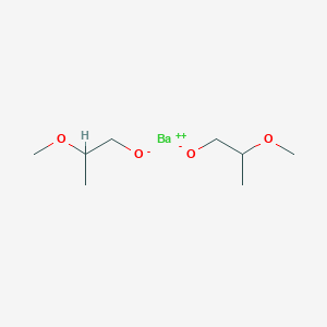 molecular formula C8H18BaO4 B8208361 Barium(2+);2-methoxypropan-1-olate 