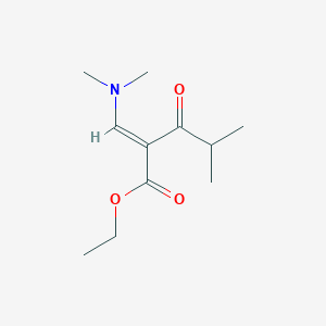 molecular formula C11H19NO3 B8208697 ethyl (2E)-2-(dimethylaminomethylidene)-4-methyl-3-oxopentanoate 