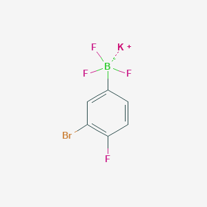 molecular formula C6H3BBrF4K B8209036 Potassium 3-bromo-4-fluorophenyltrifluoroborate 