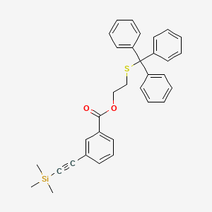 molecular formula C33H32O2SSi B8209653 Methyl 3-((trimethylsilyl)ethynyl) benzoate 