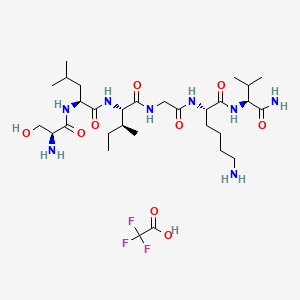 molecular formula C30H55F3N8O9 B8210015 PAR2 (1-6) amide (human) (trifluoroacetate salt) 