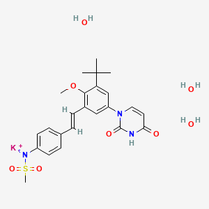 molecular formula C24H32KN3O8S B8210107 ABT-072 potassium trihydrate 