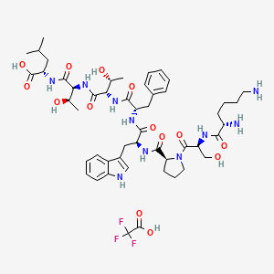 molecular formula C50H71F3N10O14 B8210249 Kspwfttl (tfa) 