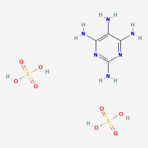 molecular formula C4H12N6O8S2 B8210314 pyrimidine-2,4,5,6-tetramine;sulfuric acid CAS No. 507484-42-6