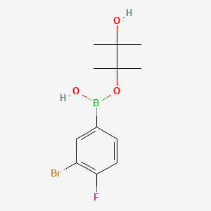 (3-Bromo-4-fluorophenyl)-(3-hydroxy-2,3-dimethylbutan-2-yl)oxyborinic acid