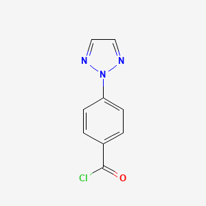 molecular formula C9H6ClN3O B8210554 4-(1,2,3-Triazol-2-yl)benzoyl chloride 