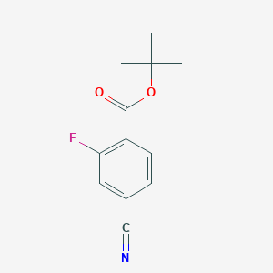 molecular formula C12H12FNO2 B8210592 Tert-butyl 4-cyano-2-fluorobenzoate 