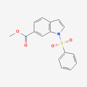 molecular formula C16H13NO4S B8210675 Methyl 1-(phenylsulfonyl)-1H-indole-6-carboxylate 