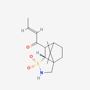 molecular formula C14H21NO3S B8210780 (N-Crotonyl)-(2R)-bornane-10,2-sultam 