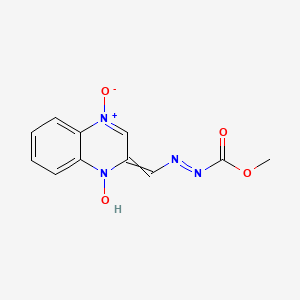 molecular formula C11H10N4O4 B8210819 methyl N-[(1-hydroxy-4-oxidoquinoxalin-4-ium-2-ylidene)methylimino]carbamate 