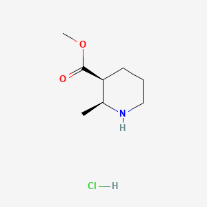 molecular formula C8H16ClNO2 B8211148 cis-2-Methyl-piperidine-3-carboxylic acid methyl ester HCl 