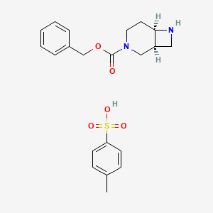molecular formula C21H26N2O5S B8211344 benzyl (1S,6R)-3,7-diazabicyclo[4.2.0]octane-3-carboxylate;4-methylbenzenesulfonic acid 