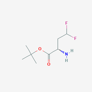 molecular formula C8H15F2NO2 B8211497 tert-butyl (2S)-2-amino-4,4-difluorobutanoate 