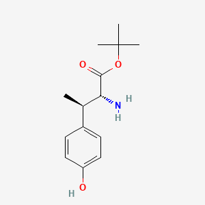 molecular formula C14H21NO3 B8211504 tert-butyl (2R,3R)-2-amino-3-(4-hydroxyphenyl)butanoate 