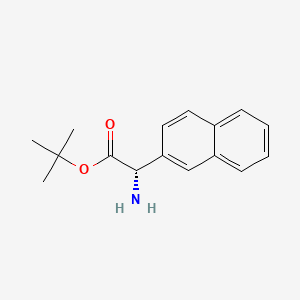 molecular formula C16H19NO2 B8211511 tert-butyl (2S)-2-amino-2-naphthalen-2-ylacetate 