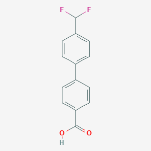 molecular formula C14H10F2O2 B8211536 4-[4-(Difluoromethyl)phenyl]benzoic acid 