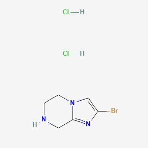 molecular formula C6H10BrCl2N3 B8211585 2-Bromo-5,6,7,8-tetrahydroimidazo[1,2-A]pyrazine 2hcl 