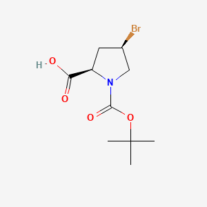 (2R,4R)-4-bromo-1-[(2-methylpropan-2-yl)oxycarbonyl]pyrrolidine-2-carboxylic acid