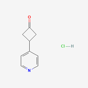 3-Pyridin-4-ylcyclobutan-1-one;hydrochloride