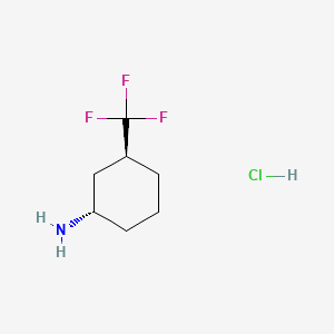 molecular formula C7H13ClF3N B8211619 trans-3-Trifluoromethyl-cyclohexylamine HCl 