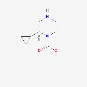 molecular formula C12H22N2O2 B8211651 tert-Butyl (2R)-2-cyclopropylpiperazine-1-carboxylate 