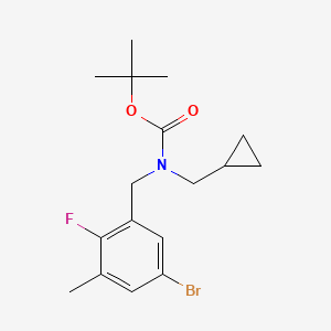 molecular formula C17H23BrFNO2 B8212648 tert-Butyl 5-bromo-2-fluoro-3-methylbenzyl(cyclopropylmethyl)carbamate 
