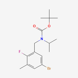 molecular formula C16H23BrFNO2 B8212672 tert-Butyl 5-bromo-2-fluoro-3-methylbenzyl(isopropyl)carbamate 