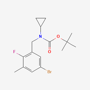 molecular formula C16H21BrFNO2 B8212682 tert-Butyl 5-bromo-2-fluoro-3-methylbenzyl(cyclopropyl)carbamate 