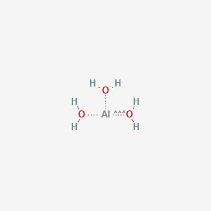 molecular formula AlH3O3<br>Al(OH)3<br>Al(OH)3<br>AlH6O3 B082128 戴阿鲁木 CAS No. 14762-49-3