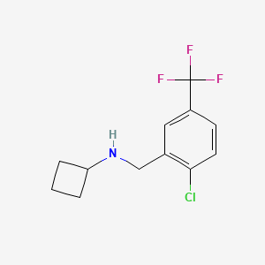 molecular formula C12H13ClF3N B8212820 N-(2-Chloro-5-(trifluoromethyl)benzyl)cyclobutanamine 
