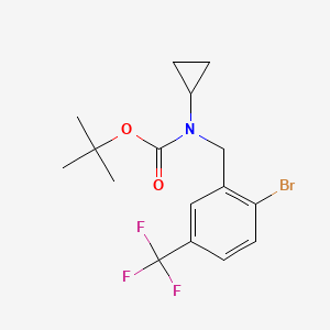molecular formula C16H19BrF3NO2 B8212840 tert-Butyl 2-bromo-5-(trifluoromethyl)benzyl(cyclopropyl)carbamate 