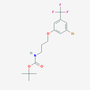 molecular formula C15H19BrF3NO3 B8213132 tert-Butyl (3-(3-bromo-5-(trifluoromethyl)phenoxy)propyl)carbamate 