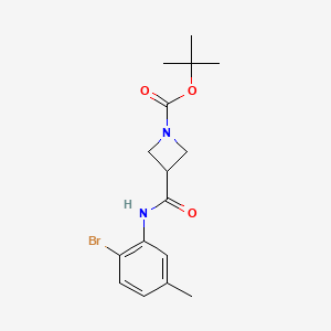 molecular formula C16H21BrN2O3 B8213145 tert-Butyl 3-((2-bromo-5-methylphenyl)carbamoyl)azetidine-1-carboxylate 