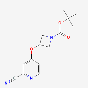 molecular formula C14H17N3O3 B8213173 tert-Butyl 3-((2-cyanopyridin-4-yl)oxy)azetidine-1-carboxylate 