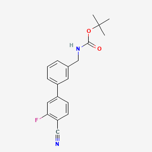 molecular formula C19H19FN2O2 B8213184 tert-Butyl ((4'-cyano-3'-fluoro-[1,1'-biphenyl]-3-yl)methyl)carbamate 