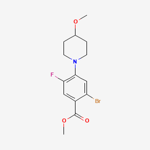 molecular formula C14H17BrFNO3 B8213311 Methyl 2-bromo-5-fluoro-4-(4-methoxypiperidin-1-yl)benzoate 