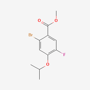 molecular formula C11H12BrFO3 B8213344 Methyl 2-bromo-5-fluoro-4-isopropoxybenzoate 