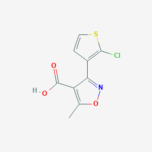 molecular formula C9H6ClNO3S B082134 3-(2-Chloro-3-thienyl)-5-methylisoxazole-4-carboxylic acid CAS No. 14483-57-9