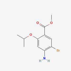 molecular formula C11H14BrNO3 B8213565 Methyl 4-amino-5-bromo-2-isopropoxybenzoate 