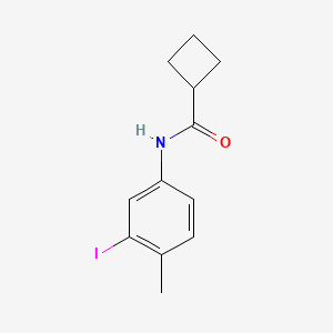 molecular formula C12H14INO B8213910 N-(3-iodo-4-methylphenyl)cyclobutanecarboxamide 