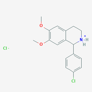 molecular formula C17H19Cl2NO2 B082141 1-(4-Chlorophenyl)-6,7-dimethoxy-1,2,3,4-tetrahydroisoquinoline hydrochloride CAS No. 10268-27-6