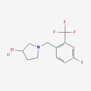 molecular formula C12H13F4NO B8214187 1-(4-Fluoro-2-(trifluoromethyl)benzyl)pyrrolidin-3-ol 