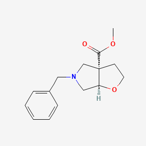 molecular formula C15H19NO3 B8214313 rel-Methyl (3aS,6aR)-5-benzylhexahydro-3aH-furo[2,3-c]pyrrole-3a-carboxylate 