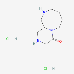 molecular formula C9H19Cl2N3O B8214646 decahydro-1H-pyrazino[1,2-a][1,4]diazocin-4-one dihydrochloride 